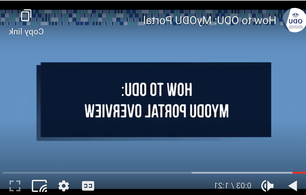 How to ODU video series Portal Login Video screenshot